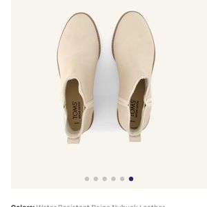 Toms Cream Ankle Booties Suede Slip-On